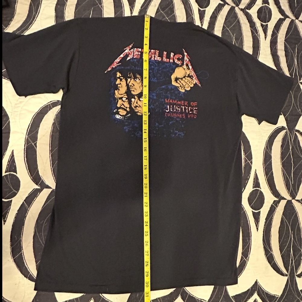 SOLD❤️ RARE❗️METALLICA VTG 80s “And Justice For All” Hammer of Justice Band Tee - Picture 13 of 13